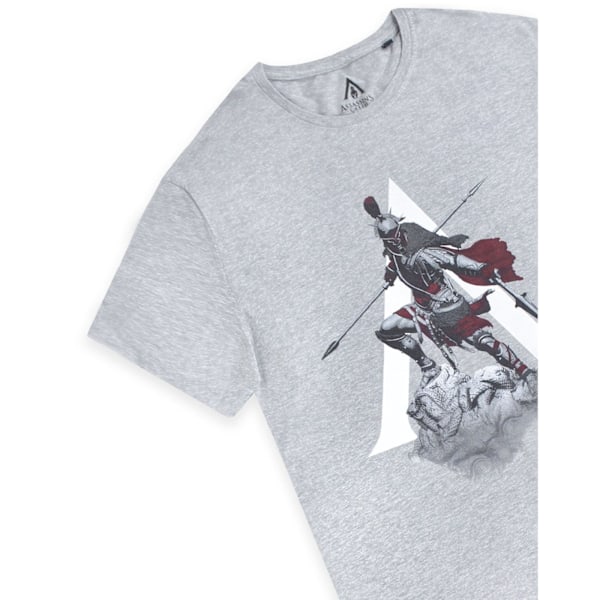 Assassins Creed Odyssey Herr The Knight T-Shirt L Grå Grey L