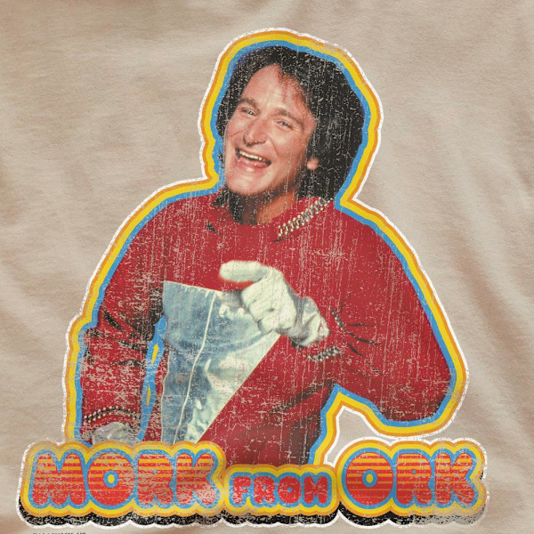 Mork And Mindy Herr Stryk-På T-Shirt 3XL Sand Sand 3XL