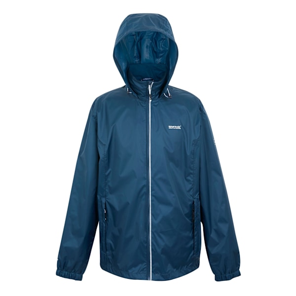 Regatta Lyle IV Vattentät Jacka med Huva för Män 4XL Moonlight Den Moonlight Denim/Tangerine Tango 4XL