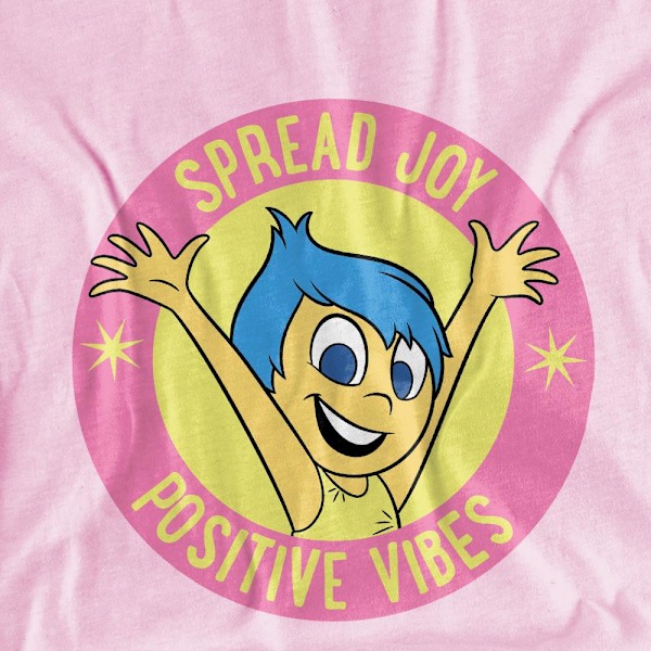 Insidan Ut 2 Barn/Kids Positiva Vibes Glädje T-Shirt 7-8 År Light Pink 7-8 Years
