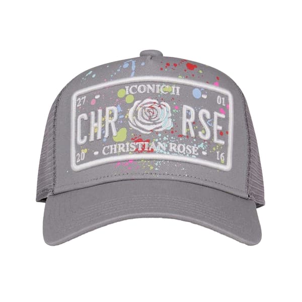 Christian Rose Li Plate Trucker-keps One Size Grå/Röd Grey/Red One Size