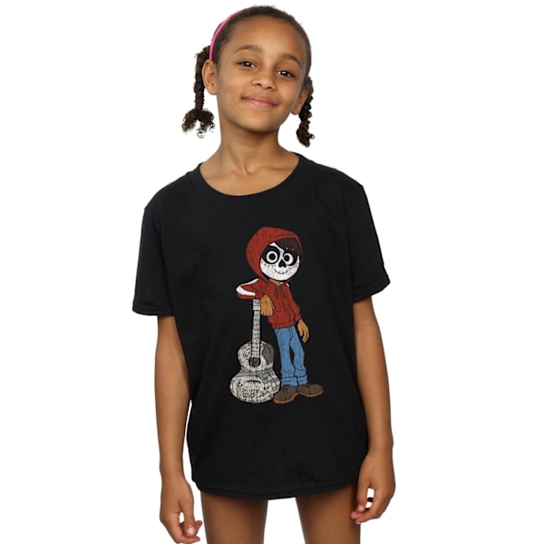Disney Flickor Coco Miguel Med Gitarr Bomull T-shirt 3-4 År B Black 3-4 Years