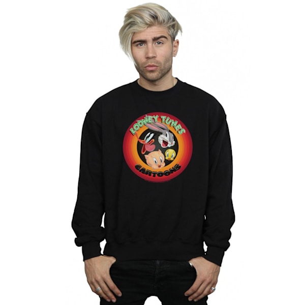 Looney Tunes Herr Cartoons Cirkel Sweatshirt XXL Svart Black XXL