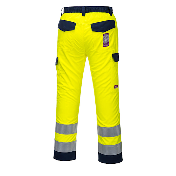 Portwest Herr Modaflame Hi-Vis Byxor XL Gul/Marinblå Yellow/Navy XL