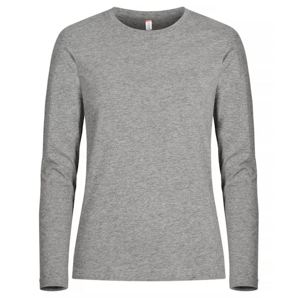 Clique Basic Långärmad T-shirt Herr L Gråmelerad Grey Melange L