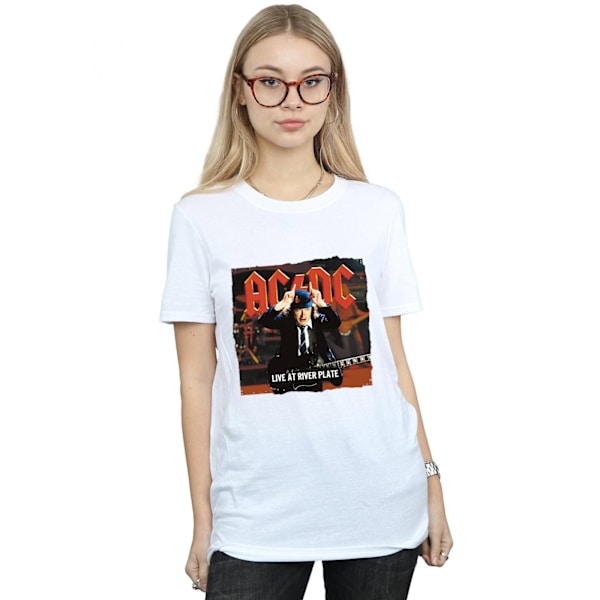 AC/DC Dam/Kvinnor Live At River Plate Columbia Records Bomull White XL