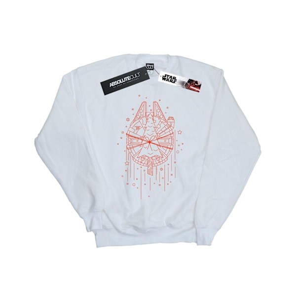 Star Wars Herr Millennium Falcon Julgran Leverans Sweatshirt White 3XL