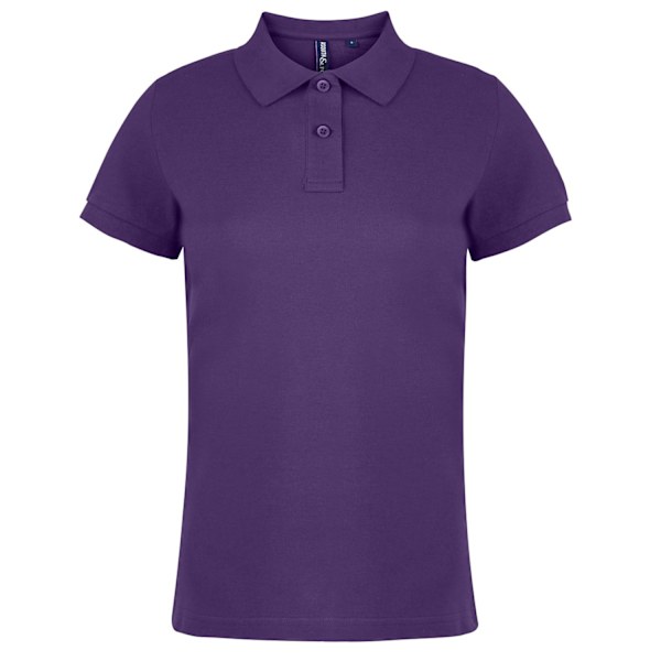 Asquith & Fox Dam/Dam Plain Kortärmad Polotröja M Lila Purple M