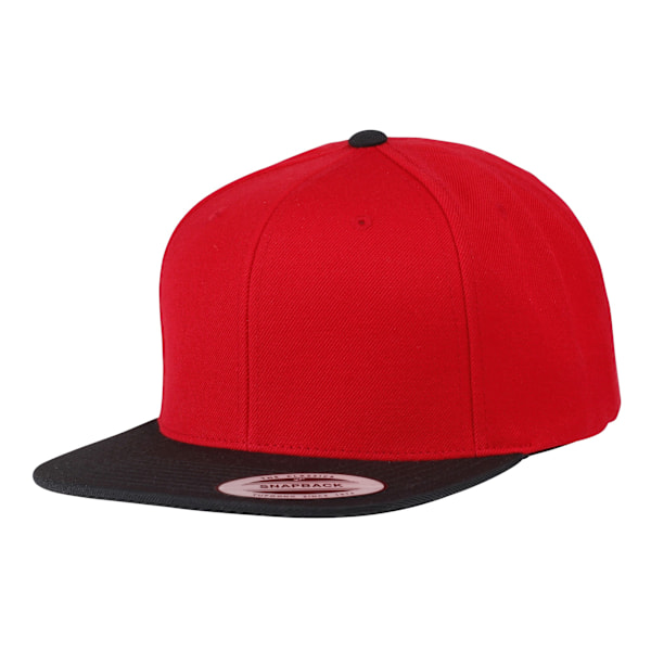 Yupoong Flexfit Unisex Classic Varsity Snapback Cap One Size Re Red/Black One Size