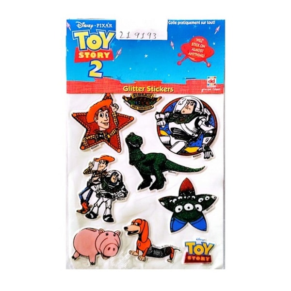 Toy Story 2 Glitter Stickers En Storlek Flerfärgad Multicoloured One Size