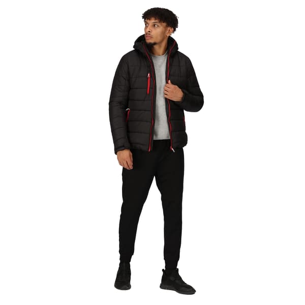 Regatta Professional Vadderad Termojacka för Herr L Svart/Klassisk Black/Classic Red L