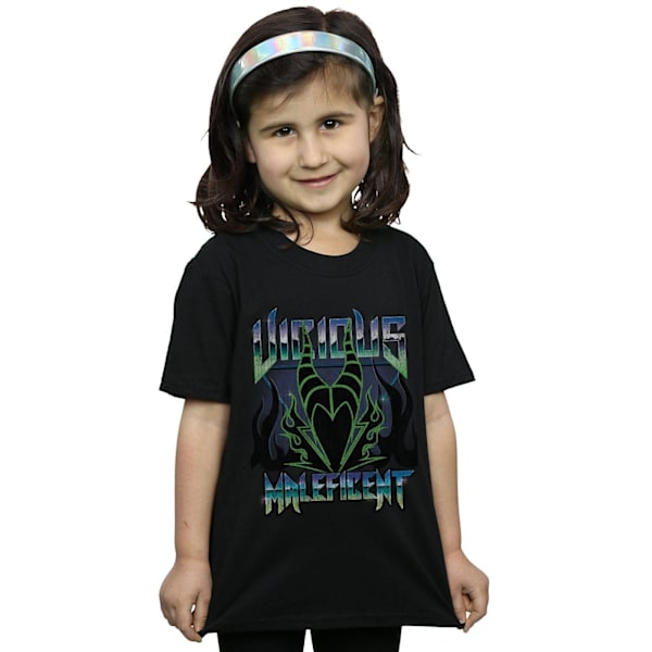 Disney Girls Vicious Maleficent Bomull T-shirt 12-13 År Svart Black 12-13 Years