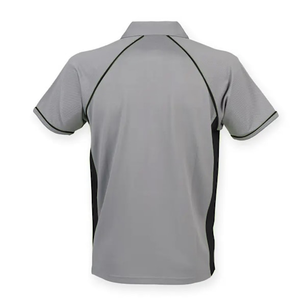 Finden & Hales Herr Piped Performance Sports Polo Shirt 3XL Gun Gunmetal Grey/Black 3XL