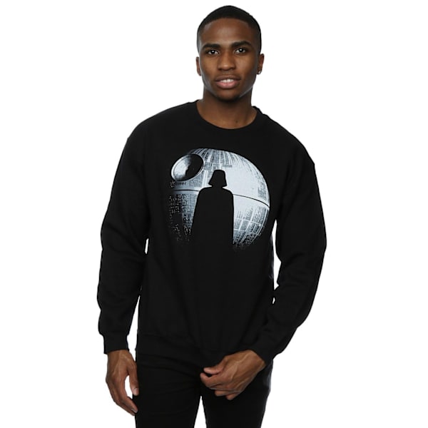 Star Wars Rogue One Death Star Vader Silhouette Sweatshirt för män Black L