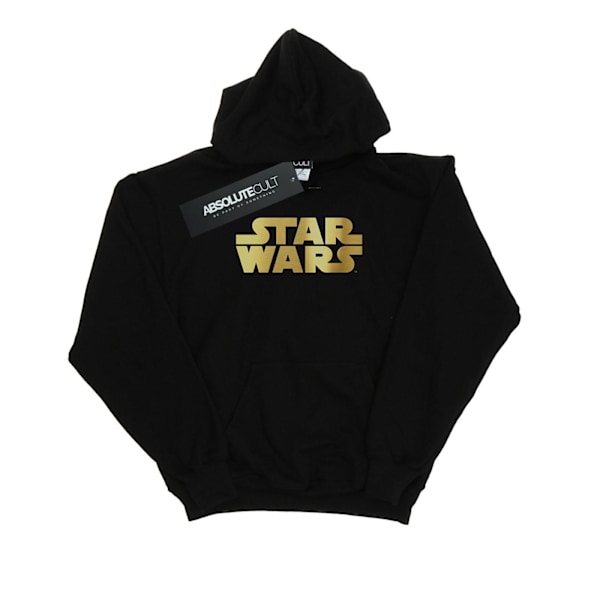 Star Wars Dam/Kvinnor Guld Logo Hoodie XL Svart Black XL