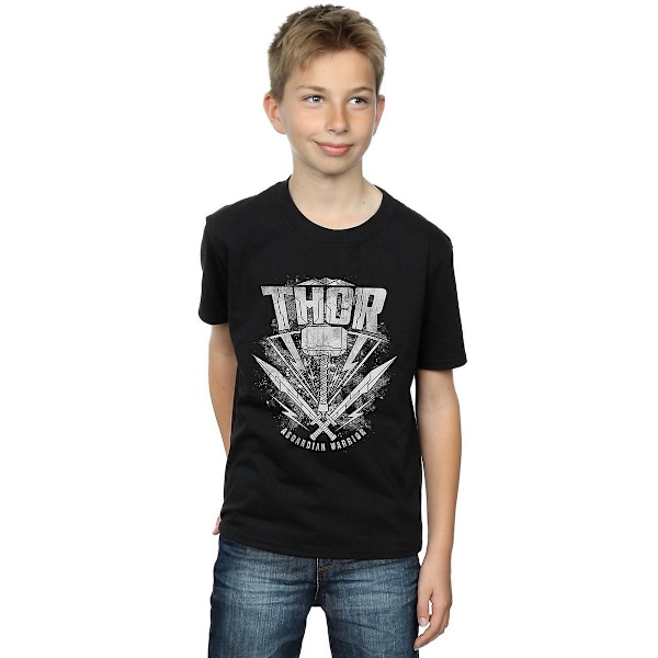 Thor: Ragnarok Boys Hammer Bomull Logotyp T-shirt 12-13 År Svart Black 12-13 Years