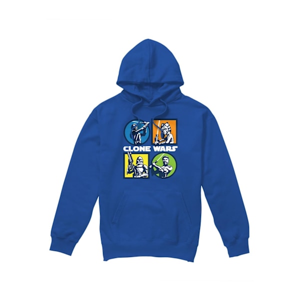 Star Wars: The Clone Wars Herr Grid Hoodie M Kungsblå Royal Blue M