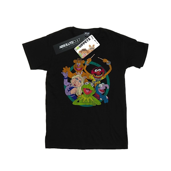 Disney Pojkar The Muppets Grupp Cirkel T-Shirt 7-8 År Svart Black 7-8 Years