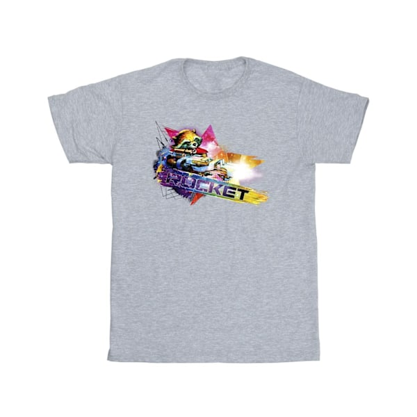 Marvel Boys Guardians Of The Galaxy Abstract Rocket Raccoon T-shirt Sports Grey 5-6 Years