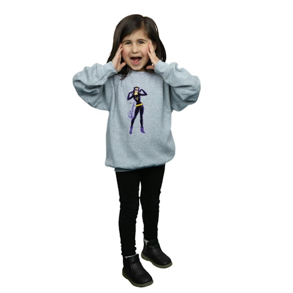 DC Comics Girls Catwoman Happy Pose Sweatshirt 12-13 år Spor Sports Grey 12-13 Years