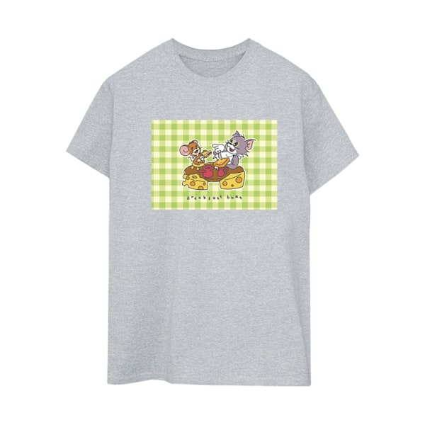 Tom And Jerry Dam/Damer Frukostknoppar Bomull Pojkvän T-Shirt S Sports Grey S