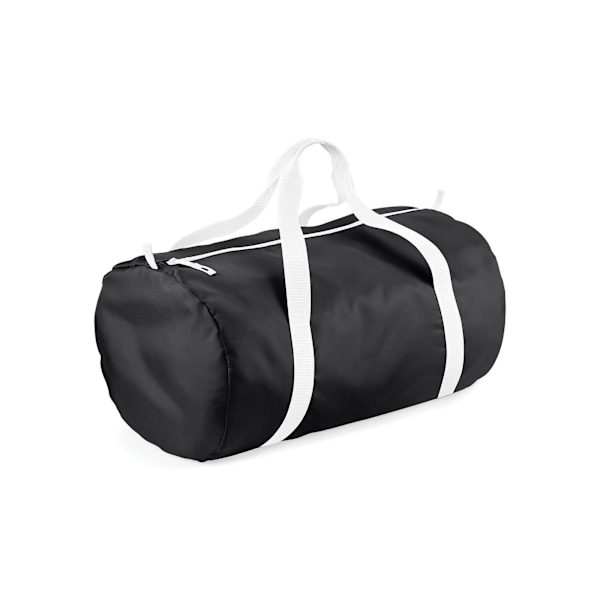 Bagbase Barrel Packaway Duffel Bag One Size Svart/Vit Black/White One Size