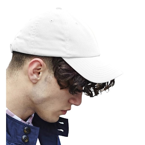 Beechfield Unisex Authentic 6 Panel Baseball Cap One Size Solid Solid White One Size