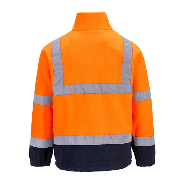 Portwest Herr Kontrast Fleece Hi-Vis Säkerhetsjacka XL Orange/Marinblå Orange/Navy XL