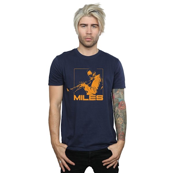 Miles Davis Herr Orange Square T-Shirt S Marinblå Navy Blue S