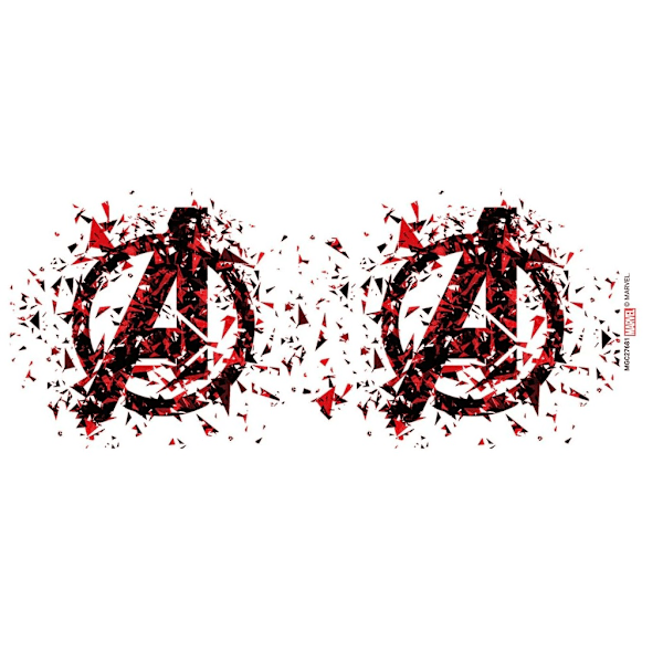 Avengers Shattered Logo Mug En Storlek Vit/Röd White/Red One Size