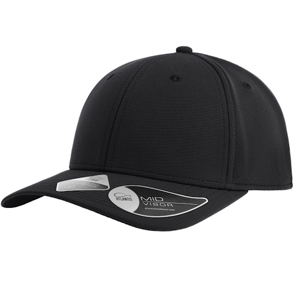 Atlantis Unisex Sand 6 Panel Recycled Cap One Size Black Black One Size