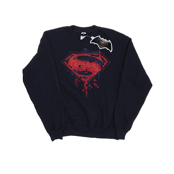 DC Comics Boys Superman Geo Logo Sweatshirt 7-8 år Marinblå Navy Blue 7-8 Years