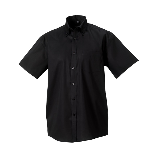 Russell Collection Herr Ultimate Non-Iron kortärmad skjorta 1 Black 17in