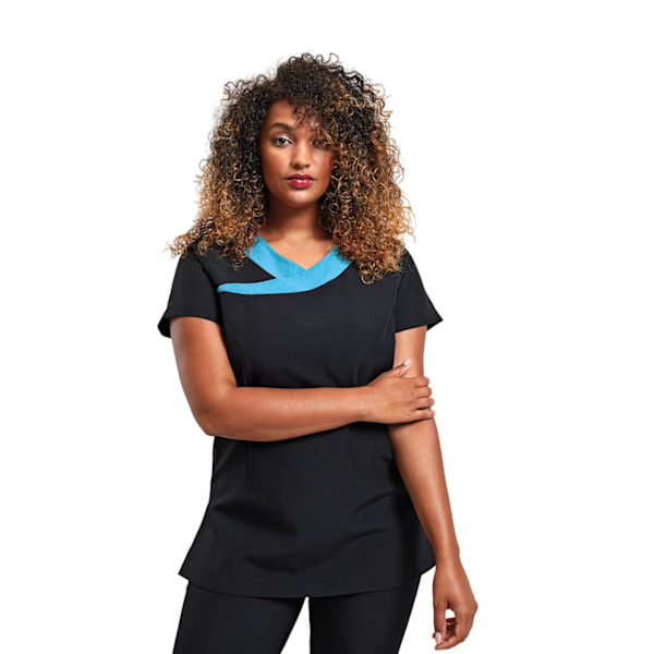 Premier Dam/Dam Ivy Kortärmad Tunika 22 UK Svart/Turkos Black/Turquoise 22 UK