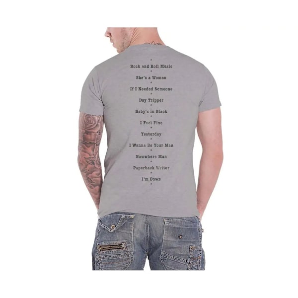 The Beatles Unisex Vuxen Budokan Set List T-Shirt L Grå Grey L