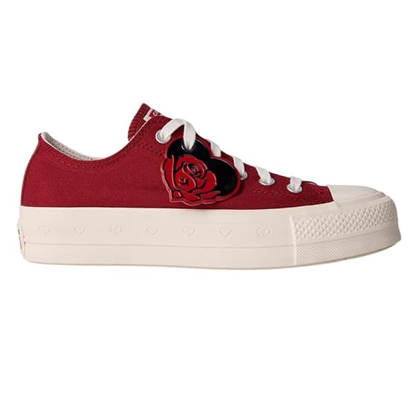 Converse Dam Chuck Taylor Canvas Platåskor 5.5 UK Red 5.5 UK