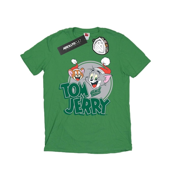 Tom And Jerry Herr Julhälsningar T-shirt XL Irländsk Grön Irish Green XL