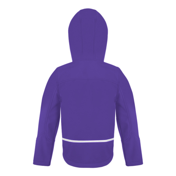 Result Core Kids Unisex Junior Hooded Softshell Jacket 7/8 Purp Purple/Grey 7/8