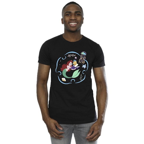 Disney Herr The Little Mermaid Läser En Bok T-Shirt 4XL Svart Black 4XL