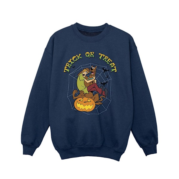 Scooby Doo Flickor Trick Or Treat Sweatshirt 7-8 År Marinblå Navy Blue 7-8 Years