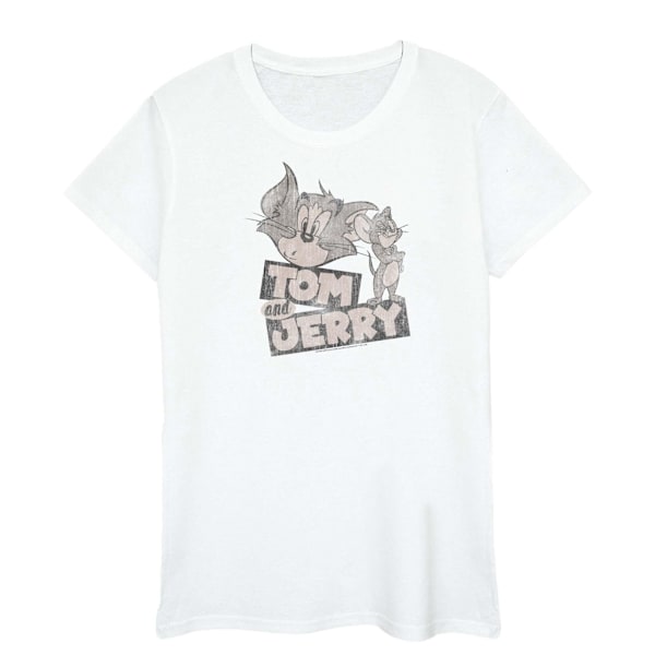 Tom och Jerry Girls Wink Bomull T-shirt 5-6 år Vit White 5-6 Years