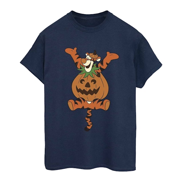 Nalle Puh Dam/Dam Tigger Pumpa Bomull Boyfriend T-shirt Navy Blue M