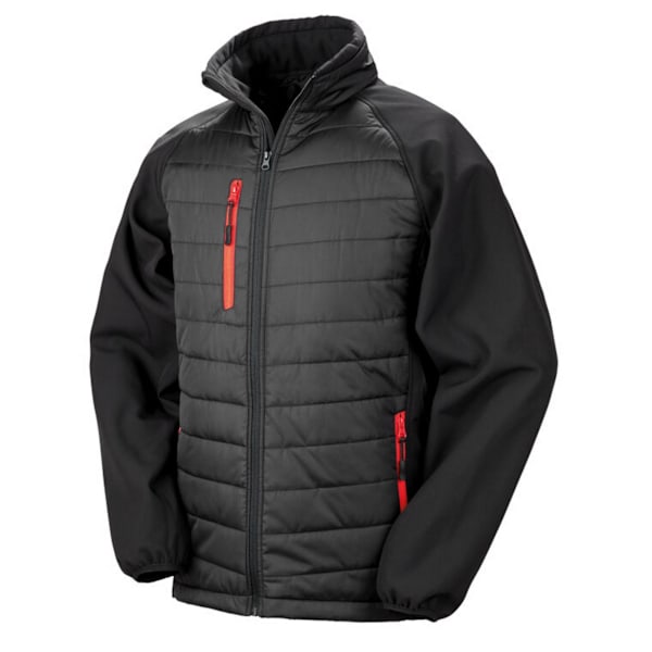 Result Unisex Vuxen Kompass Softshell Väst L Svart/Röd Black/Red L