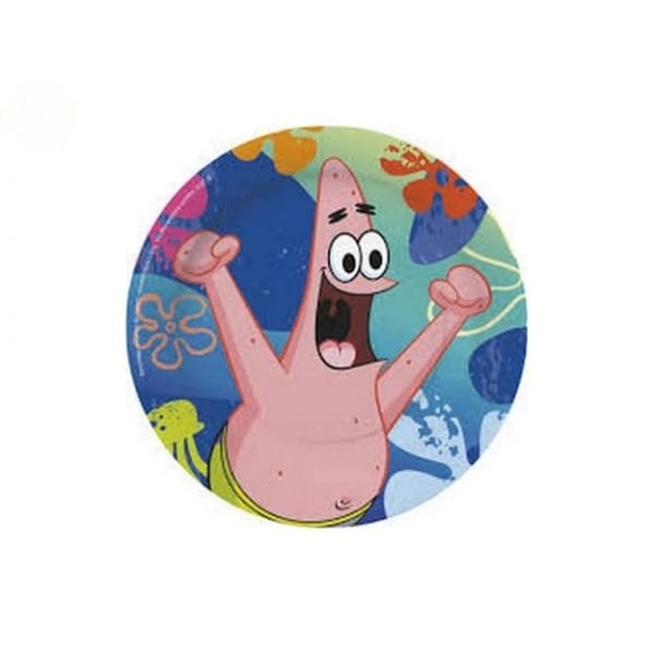 SpongeBob SquarePants Patrick Star engångstallrikar (förpackning med 1 Blue/Pink One Size