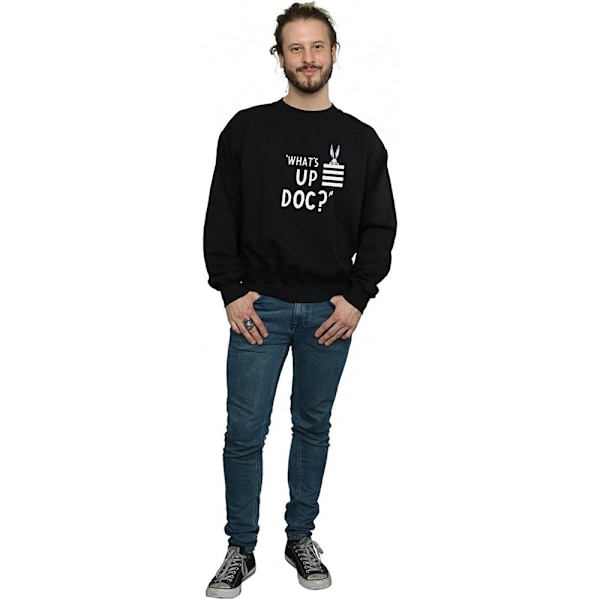 Looney Tunes Unisex Vuxen Vad Är Upp Doc Bugs Bunny Randig Tröja Black L