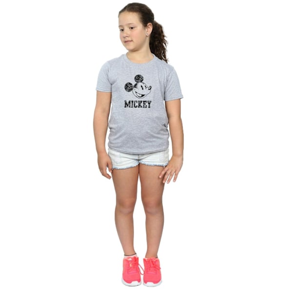 Disney Girls Mickey Mouse Laces Bomull T-shirt 9-11 År Sport Sports Grey 9-11 Years