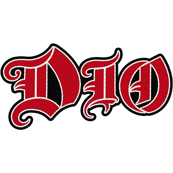 Dio Logotyp Vävda Utskuren Patch En Storlek Röd Red One Size