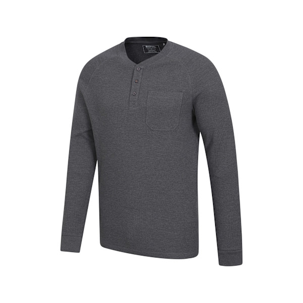 Mountain Warehouse Selby Waffle Henley T-shirt XXS Charcoal Charcoal XXS