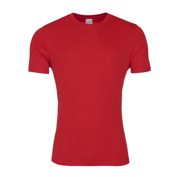 AWDis Just Cool Slät Kortärmad T-Shirt för män 2XL Fire Red Fire Red 2XL