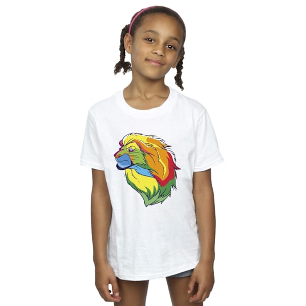 Disney Girls The Lion King Colours Bomull T-shirt 9-11 År Vit White 9-11 Years